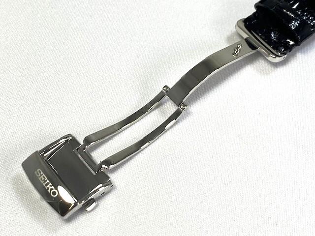 L0GG013J9 SEIKO Brightz 20 мм Кожа Крокодила для Ремешка, Черный, SAGA217/ 8B92-0AP0