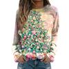 Women's Fashion Casual Long Sleeve Christmas Printed Neck Sweatshirt Top