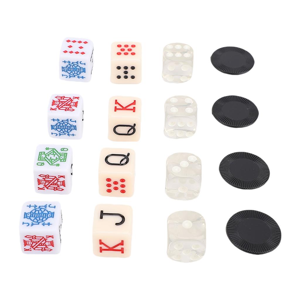 Ударопрочный шестигранный кубик, забавный, познавательный, 0,63 x 0,63 x 0,63 дюйма, пластиковый, цветной диск для настольных игр