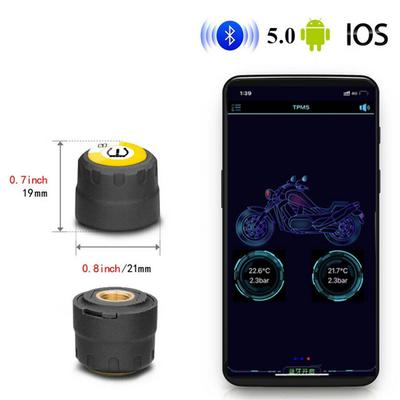 Мотоциклетная система контроля давления в шинах TPMS Bluetooth 5.0, 2 шт. внешних датчиков