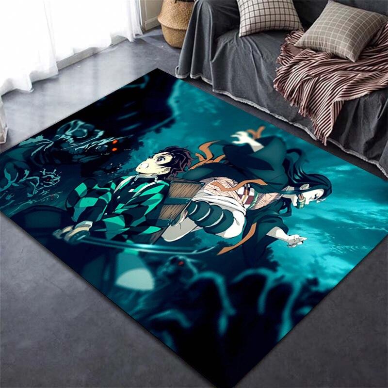 Devil's Blade аниме Demon Slayer Kimetsu ковер с 3D принтом домашний декор мягкий коврик для спальни детские игровые ковры для ползания для гостиной