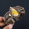 Amazing Bumblebee Jasper Gemstone Handmade Copper Wire Wrap Jewelry Adjustable Cuff For Love