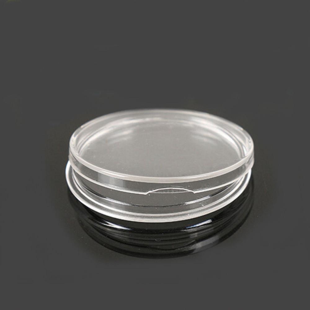 25pcs 40mm Clear Round Plastic Coin Container