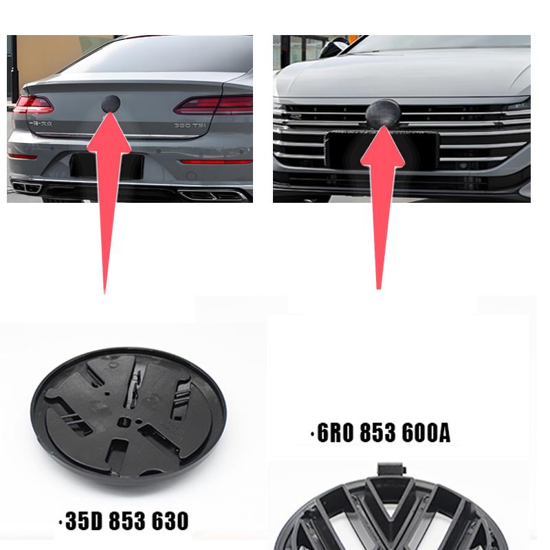 CRZ2 120mm 110mm Car Logo Emblem Hood Front Rear Tail Mark Rear Badge Replacement Accessories 6R0 853 600A For Polo 2011 2012 2013