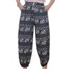 Слоны Штаны для прыжков Карман Регулируемая эластичная высокая талия Ремешок Унисекс Мужской Женский Принт Таиланд Повседневная уличная одежда Пляжный Бохо Ретро Винтаж