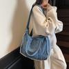 Vintage Denim Bag Women's Shoulder Bag Commuter Tote Bag Shopping Bag