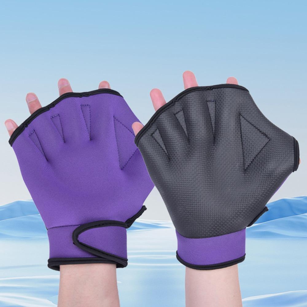 1 Pair Webbed Summer Swimming Gloves Snorkeling Aquatic Swim Training Hand Paddles Water Sport Anti Slip Diving Glove Paddles 4