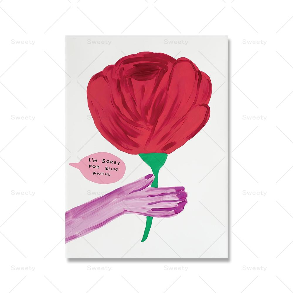 Дэвид Шригли Роза Гитара Арт Плакат Современный Принт Кухня Забавная Цитата Холст Картины Абстрактные Картины Домашний Настенный Декор