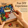 Desktop Light for Living Room DIY Acrylic Puzzle LED Night Light, Hand Assembled Christmas Tree Jigsaw Lamp, Creative Decorative Desk Bedroom And Home