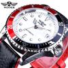 WINNER 002 Men's Automatic Mechanical Watch Luxury Calendar Night Light Business Black White Classic Men's Clock reloj hombre