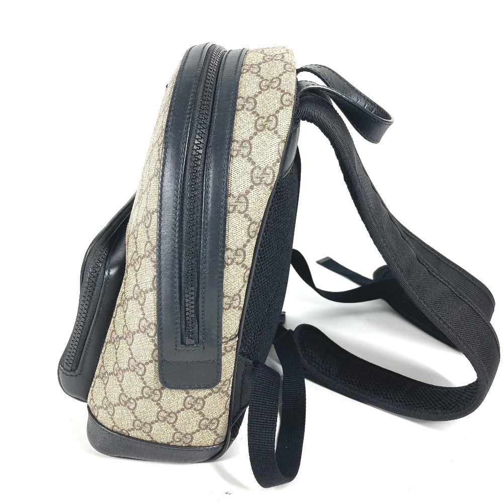 Gucci 429020 Рюкзак с логотипом GG Supreme Бежевый/Черный