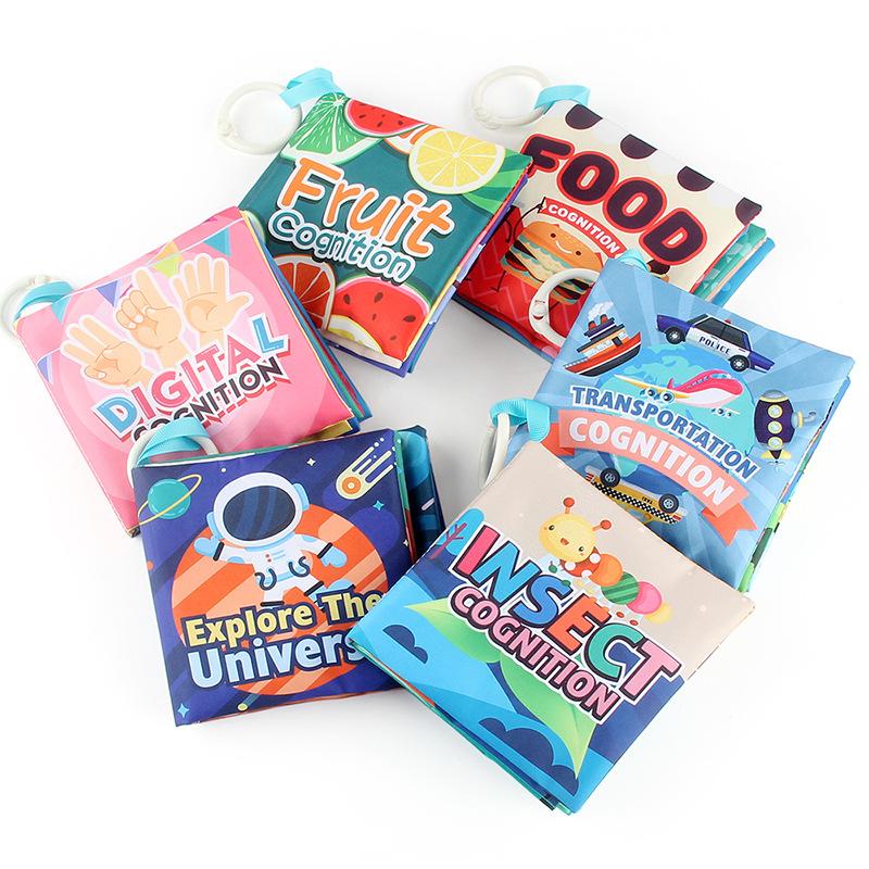 Ткань Младенческая Мягкая Ткань Книга Детские Ранние Познавательные Принадлежности Образовательные