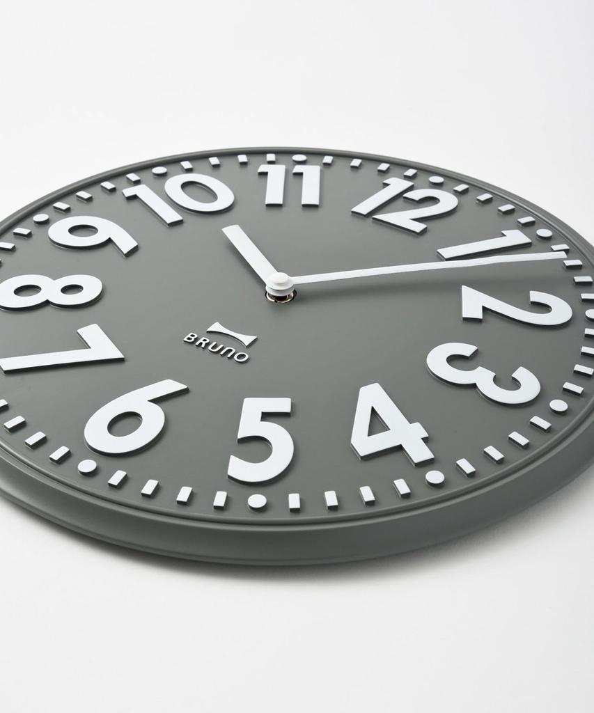 BRUNO Embossed Wall Clock White No Size BCW049-WH