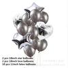 14pcs12inch Latex Colorful Balloons Confetti Air Balloons Inflatable Ball Helium Balloons