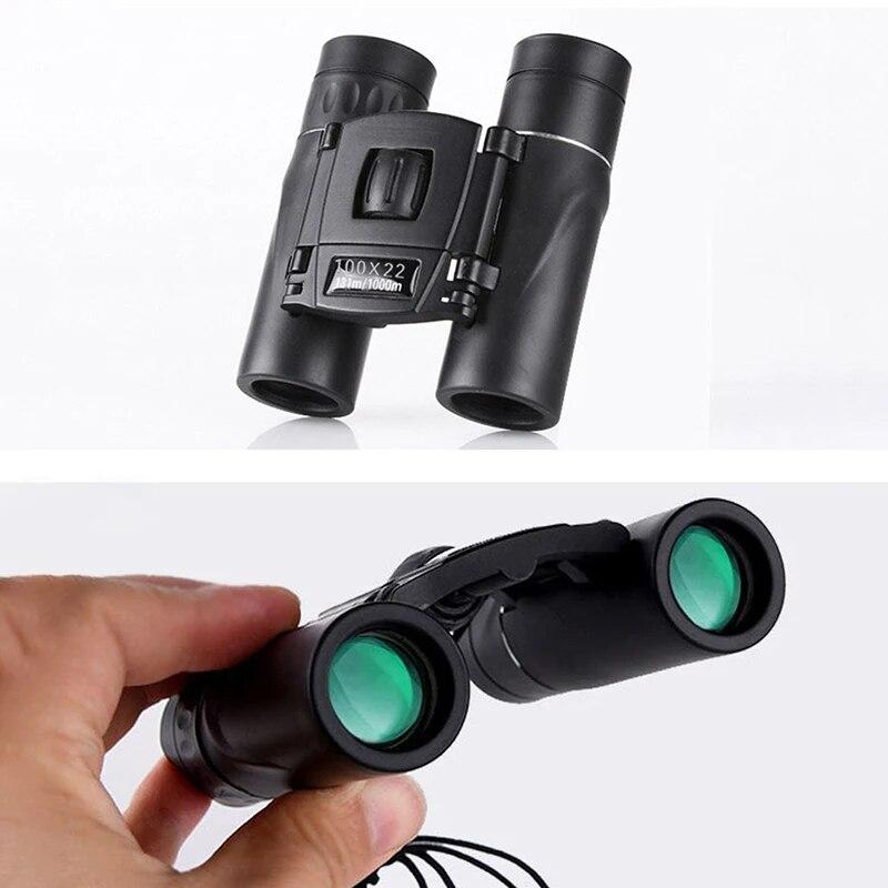 100x22 HD Мощный бинокль для улицы, 3000 м, складная оптика FMC, высокий уровень освещенности, ночное видение для охоты на открытом воздухе