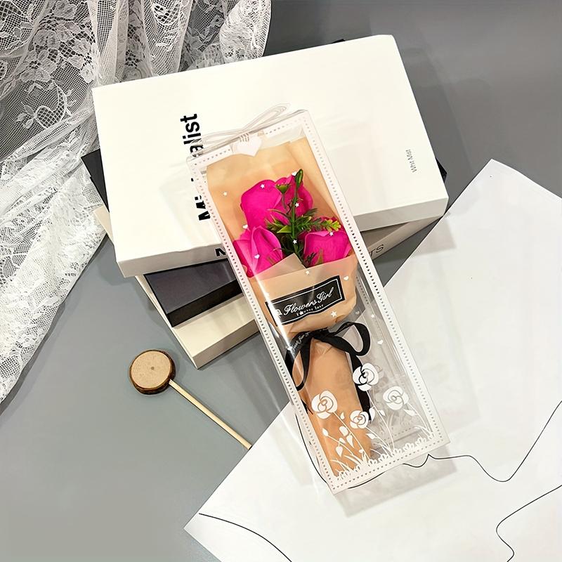 1 набор стойких ароматизированных мыльных цветов в подарочной коробке 9x7x25 см