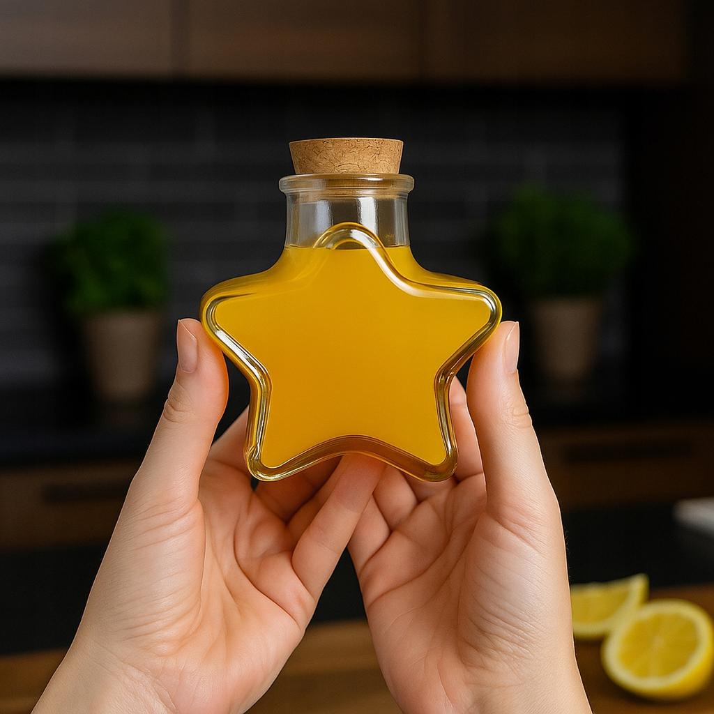 Decorative Glass Bottle STAR 280ml Star for Liqueurs Wine Gift Alcohol