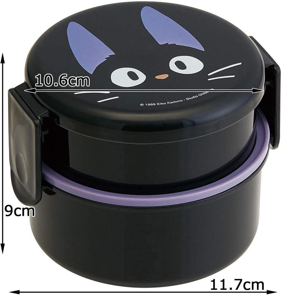 Skater Round Lunch 500ml with Two Made in Delivery Studio Ghibli Design Box, Capacity, Fork, Tiers, Japan, Jiji, Kiki's Service, (ONWR1-A)