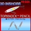 Saltwater Lure 3D Inshore Top Knock Pencil 100mm Silver Black YO-ZURI Color