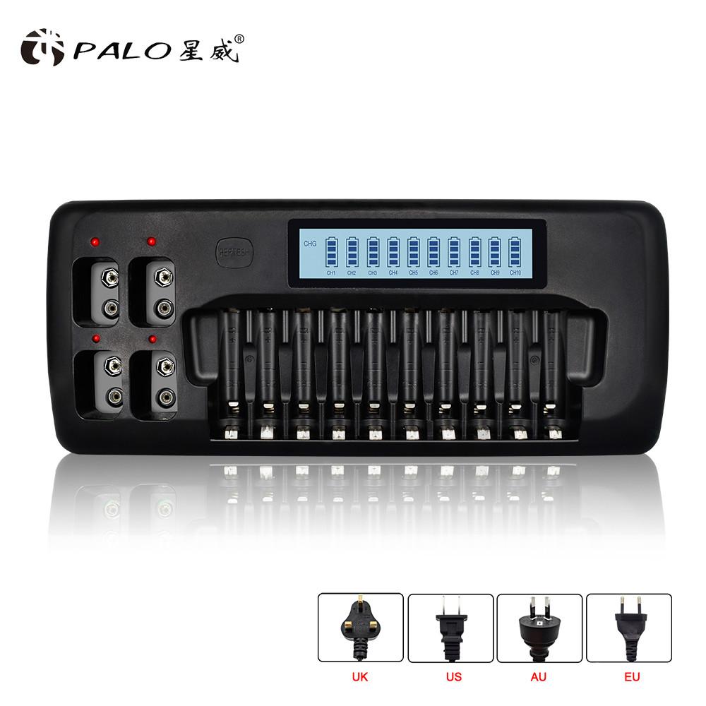 Интеллектуальное зарядное устройство с ЖК-дисплеем для батарей типа AA AAA 1,2 В, быстрое зарядное устройство для Ni-MH аккумуляторов типа AA AAA