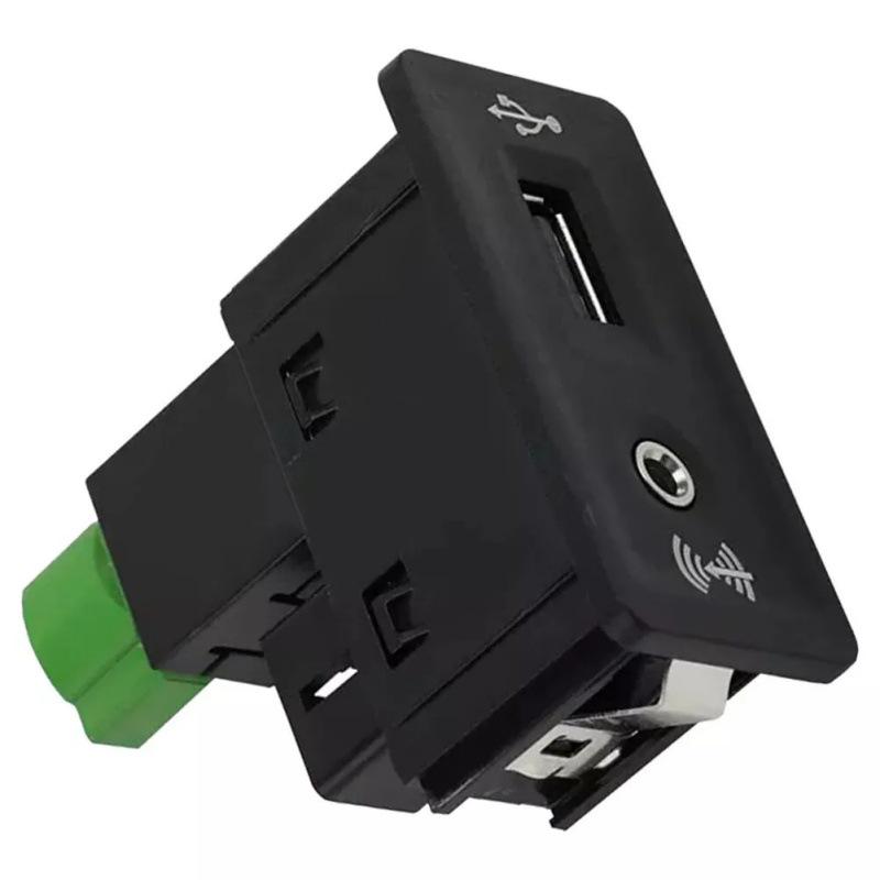 Переключатель CarPlay для Golf 7 с USB+AUX с зеленой головкой - Модель 5Q0035726E