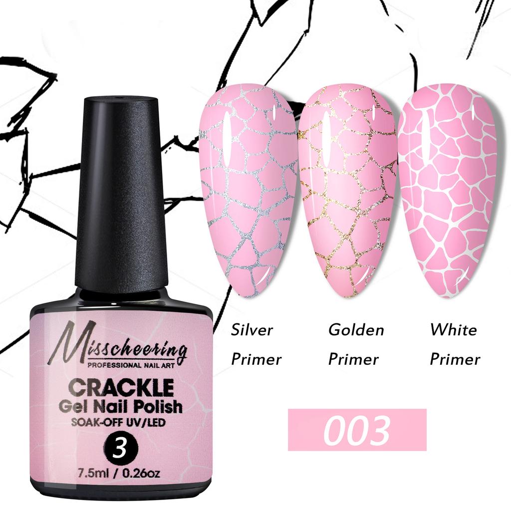 Nail Art Crack Glue Cracked Marble Pattern Burst Change Uv Nail Polish Glue Set Nail Salon