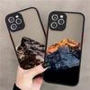 Чехол для телефона "Снежная гора" для iPhone 7 8 Plus SE2 X XR XS MAX 12 13 14 15 mini 11 Pro Max Матовая задняя панель Ударопрочные чехлы Fundas