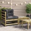 VidaXL Garden Corner Sofa with Cushions and Footrest, Seat with Backrest, Patio Terrace Backyard Furniture 838116