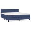 3140071 vidaXL Divan Bed with Mattress Blue 160x200 Cm Fabric