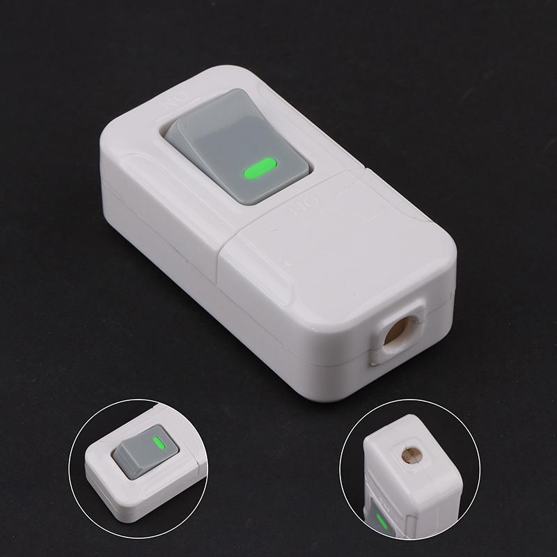 White ON OFF Push Button Switch Table Led Lights Online Midway Control Switch Cab Bedside Lamp Power Switch 6A 250V