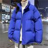 Men's 2023 Trendy Winter Stand Collar Cotton Coat - Loose Fit, Solid Color, High-Grade Design