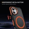 For iPhone 16 Case Compatible with MagSafe PC + TPU Skin Feeling Back Cover - Orange