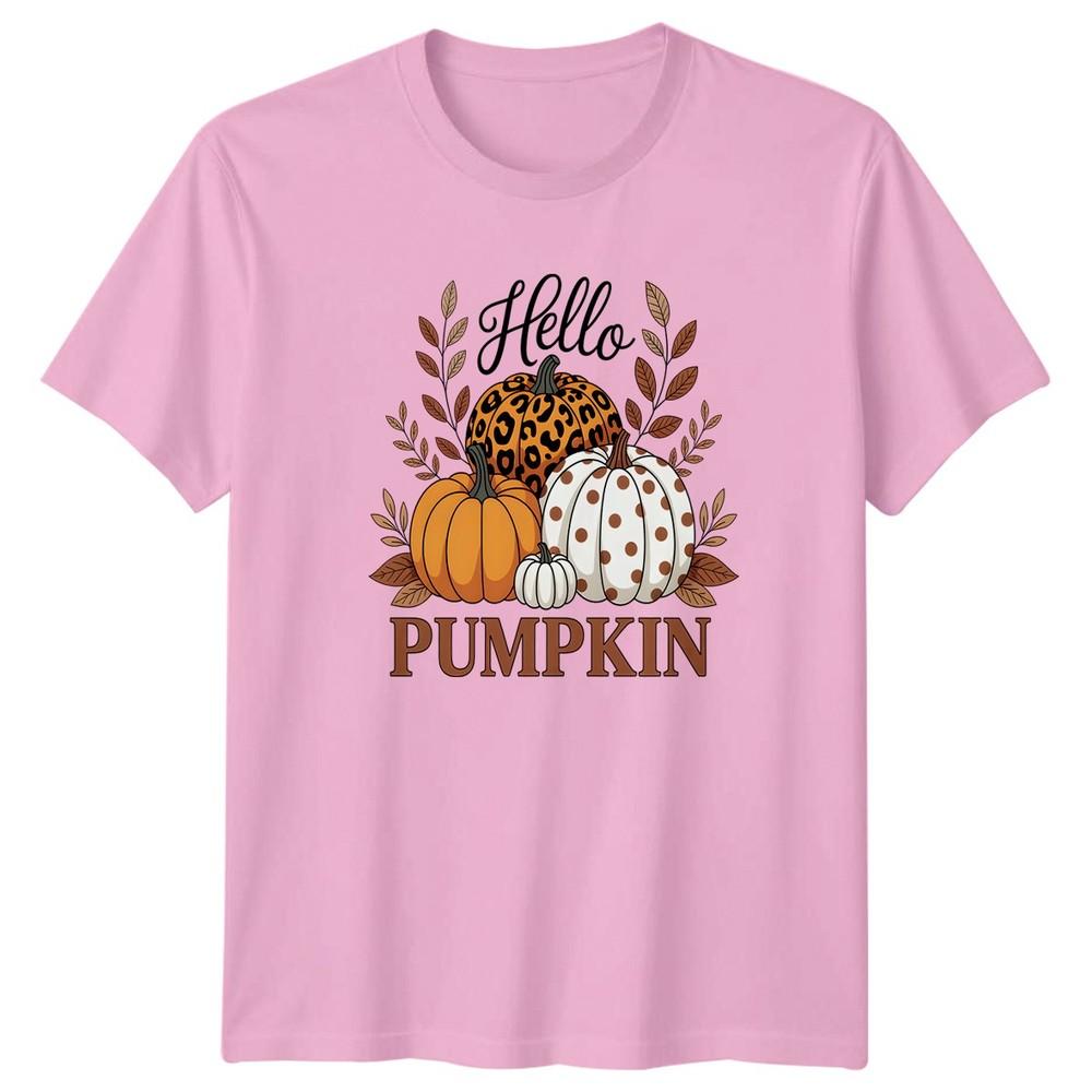 Hello Pumpkin TShirt Unisexs Fall Autumn Gift For Her