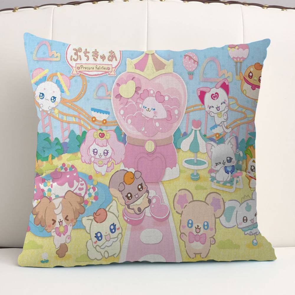 Anime P-Precure F-Fairies Pillow Gift Home Office Decoration Bedroom Sofa Car Cushion Cover Case 45X45