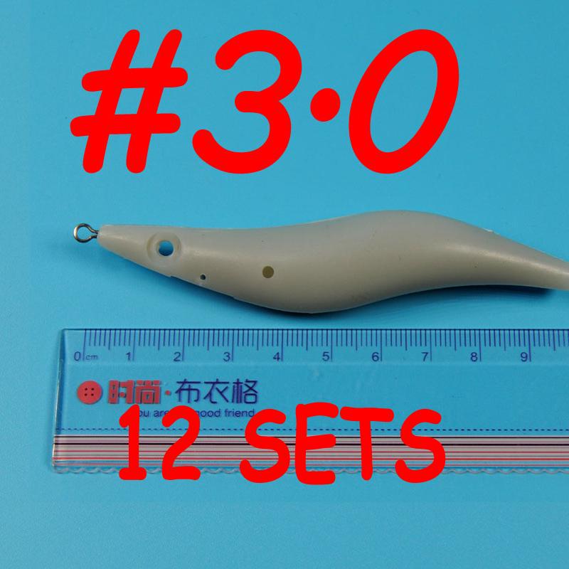 12 комплектов приспособлений для самостоятельного изготовления кальмаров, включая заготовки для глаз, крючки, ткань, кожа, перо, вес свинца 2,5 # 3,0 # 3,5 #