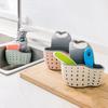 Подставка для хранения на раковину с дренажными отверстиями, регулируемая, простая установка, полка для кухонной раковины, подставка для мыла и губки