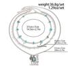 Набор из 3 богемных бирюзовых чокеров с подвеской в виде кактуса, портативных для женщин, ищущих западный стиль для повседневной носки