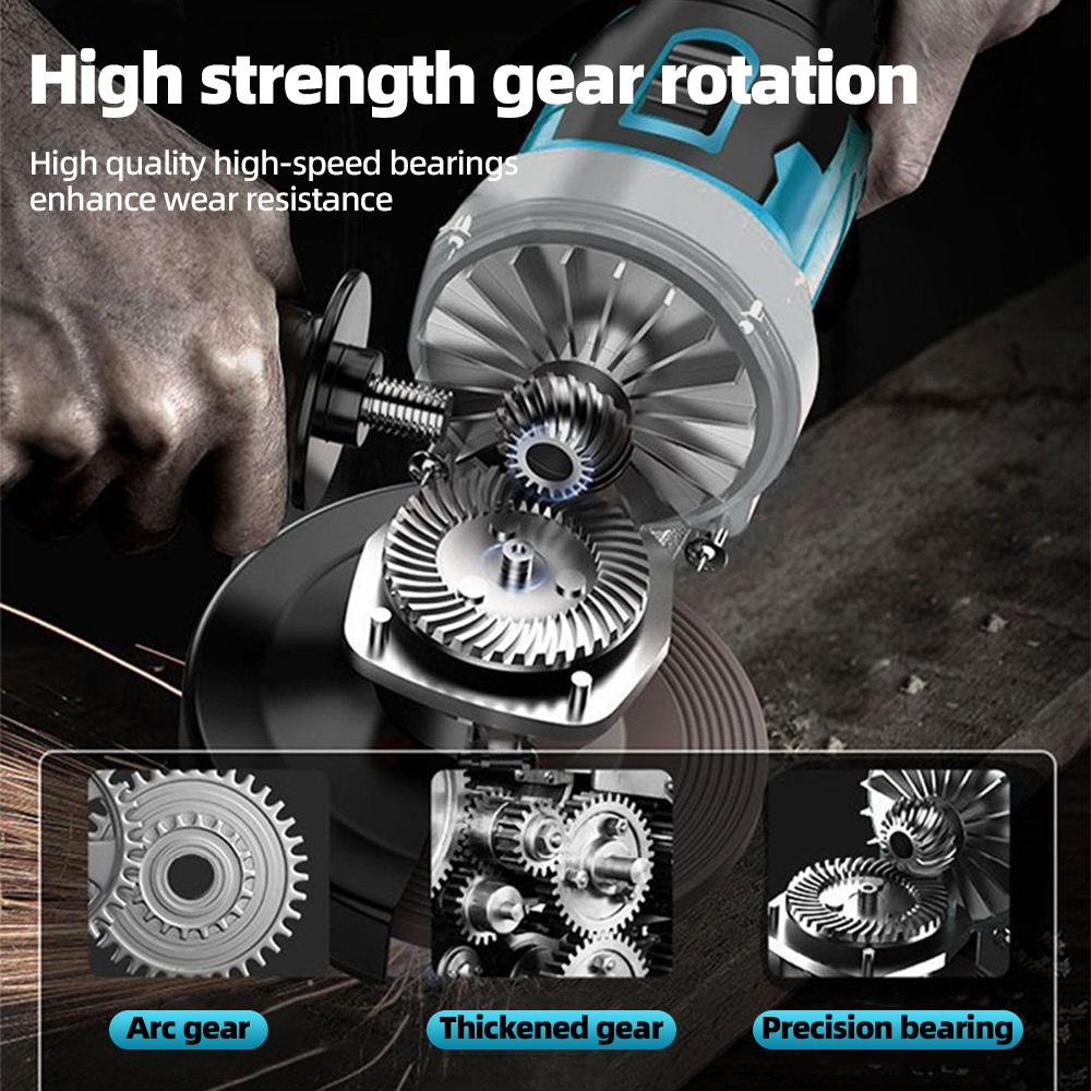 21 В 125 мм бесщеточная электрическая угловая шлифовальная машина для деревообработки, резки, полировки, беспроводной инструмент высокой мощности для аккумулятора Makita 18 В