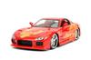 JADA TOYS Масштаб Форсаж Mazda Orange Julius Полная литая модель автомобиля JADA30747 1/24 и RX-7