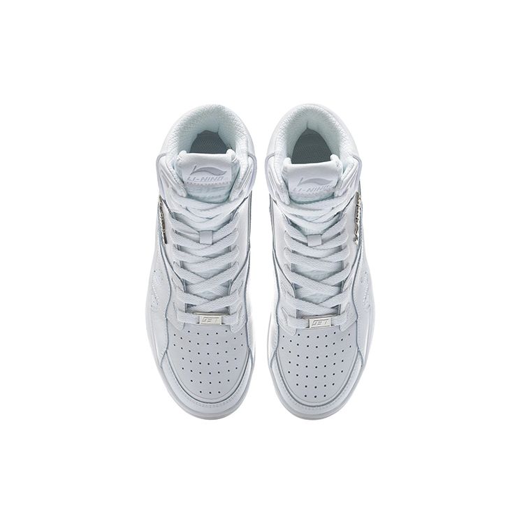 Li Ning 937 Deluxe Hi Retro Basketball Shoes Women Sneakers White AGBR080-1