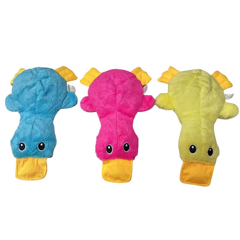 Yellow Duck Plush Squeaky Dog Toy – Soft Interactive Puppy Chew Boredom Buster Toy