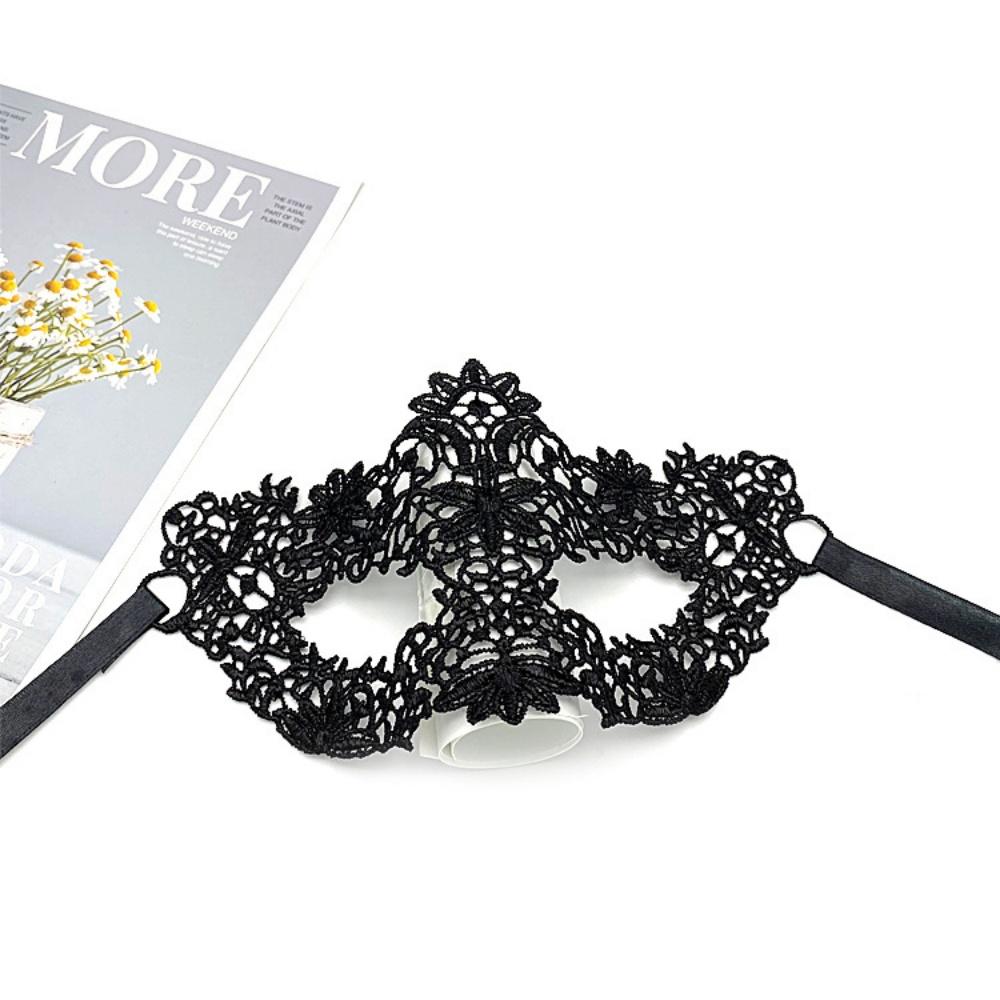 Black Lace Eye Mask Sexy Hollow Out Half Face Masquerade Mask Halloween Party Carnival Decorations Venetian Masks for Women