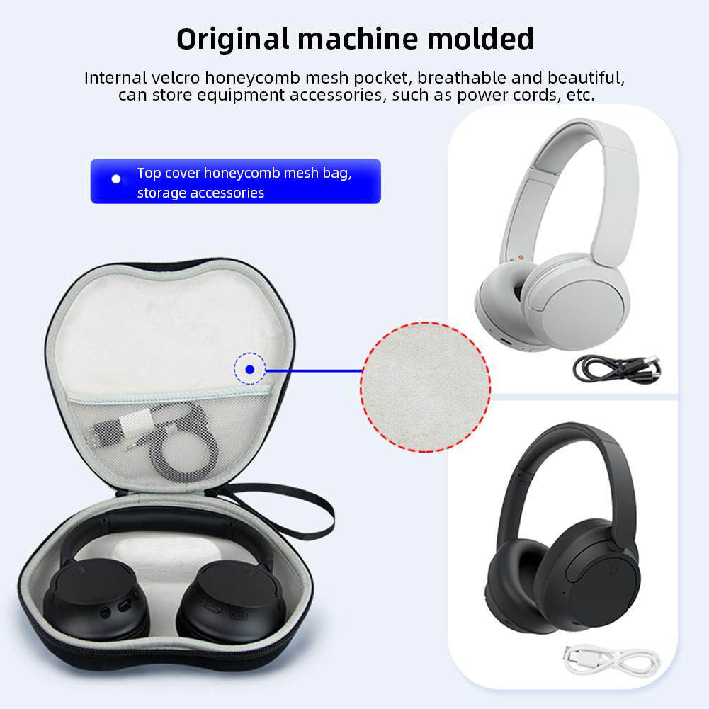 Earphone Case EVA Hard Shell Headset Protective Box Travel Portable Headphone Carrying Bag for SONY WH-CH720N/WH-CH520 Apple Max
