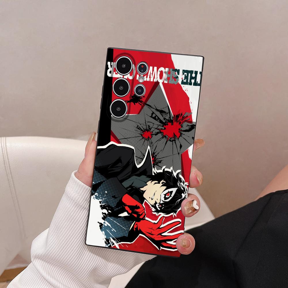 Чехол для телефона P-Persona 5 Аниме для Samsung Galaxy S25 S24 S22 S23 Ultra S21 S20 Plus 5G Матовый Нескользящий Полное Покрытие Мягкий Чехол