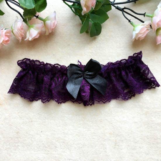 Женщины косплей кружева бантом бедра высокие ноги подвязки обручальное кольцо декор