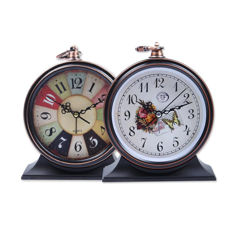 Retro European Countryside Creative 508 Alarm Clock Lazy Student Alarm Clock Simple Bedhead Metal Alarm Clock