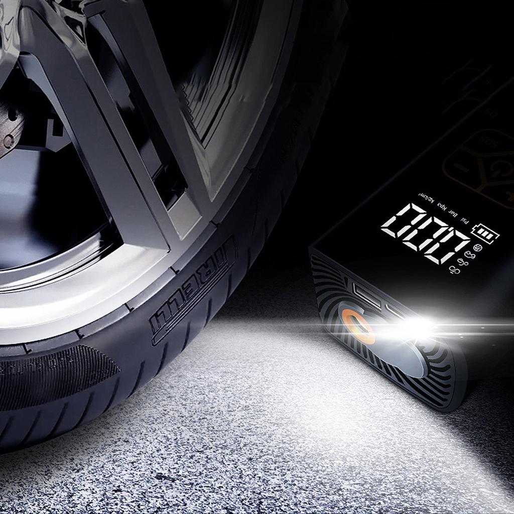 Накачиватель шин, воздушный компрессор, автомобильный многоцелевой электрический шинный насос, автоматический адаптер питания с цифровым дисплеем, манометр