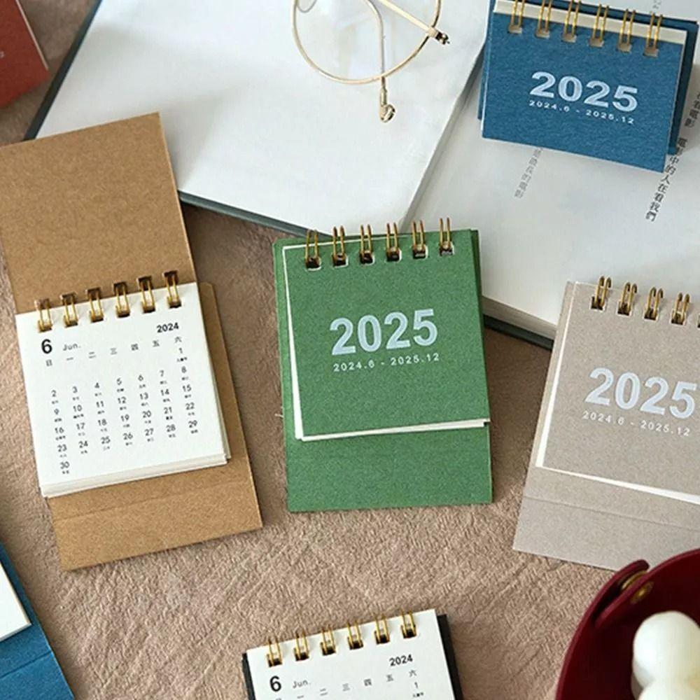 Украшение для дома Мини-календарь Плотная бумага Настольные украшения 2025 Ежедневник