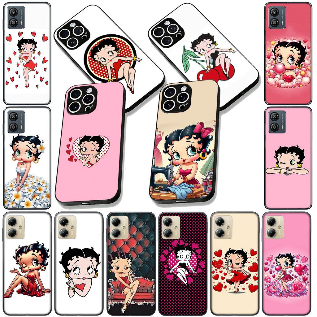Мягкий чехол для телефона Apple iPhone 17 16 14 15 Pro Max Plus 15+ 16E XR ProMax Air Case B-Bettys Мультяшный B-Boops Аниме Чехол