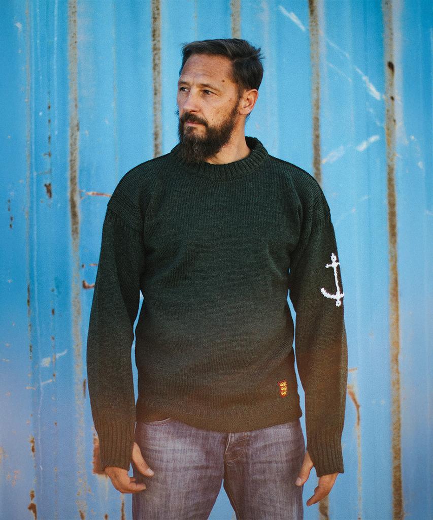 Geonjiulleunseu Crewneck Wholegarment Sweater - Roden Green